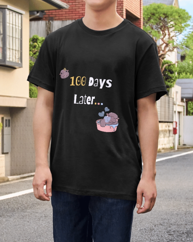 รับสกรีนเสื้อยืดลายน่ารัก 100 วัน  ภาพสกรีนคุณภาพสูง