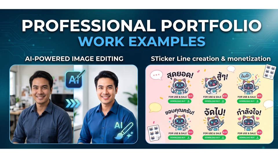 รับทำสติ๊กเกอร์ไลน์ ออกแบบ Line Sticker