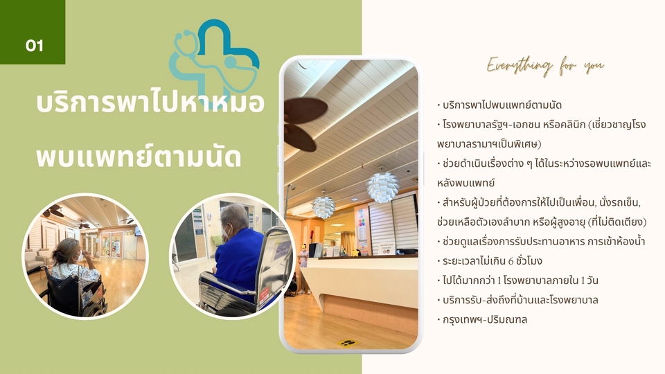 รับพาไปหาหมอ พบแพทย์ตามนัด บริการพาไปหาหมอที่โรงพยาบาล บริการรับส่งไปโรงพยาบาล