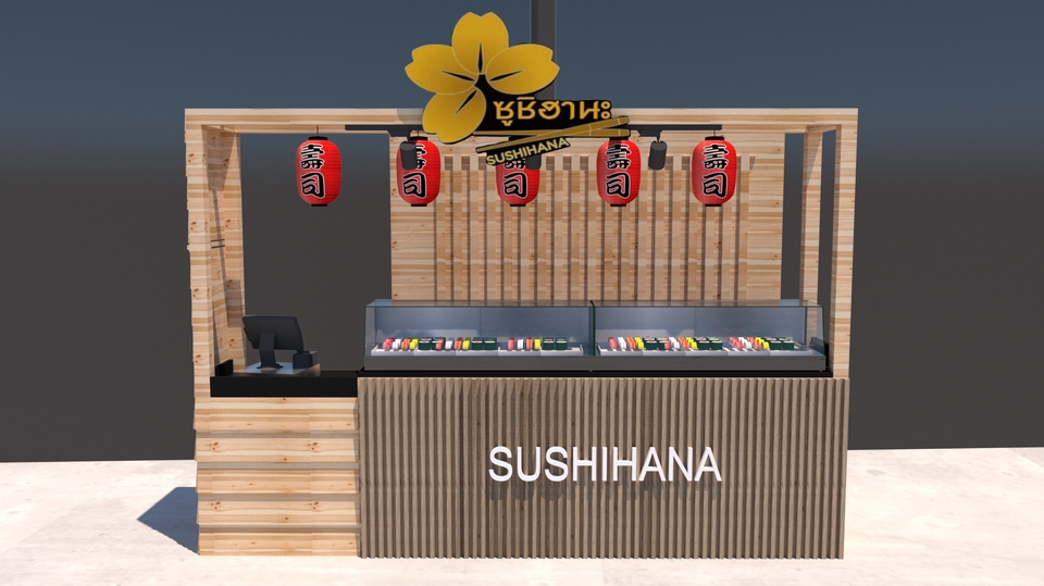 ออกแบบตกแต่งภายในและภายนอก - รับออกแบบ คาเฟ่ ร้านอาหาร บู๊ท เคาท์เตอร์ ตู้คีออสน็อคดาวน์ ร้านในห้างสรรพสินค้า - 6