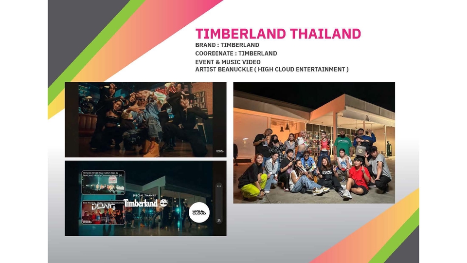ออกแบบแบนเนอร์ facebook สำหรับ Timberland ประเทศไทย, โฆษณาผ่านอีเว้นท์และมิวสิควิดีโอของศิลปิน Beanuckle โดย High Cloud Entertainment, พร้อมรับออกแบบแบนเนอร์ต่างๆ บนโซเชียลมีเดีย สื่อโฆษณาออนไลน์, ออกแบบแบนเนอร์เฟสบุ๊ค และ instagram.