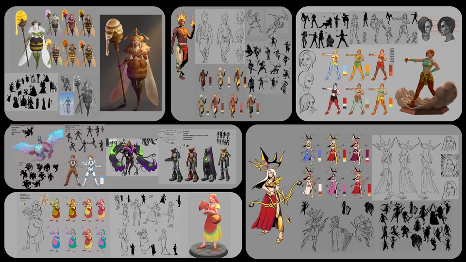 วาดภาพประกอบเกมออนไลน์ ตัวละครเกม ศิลปะดิจิทัล