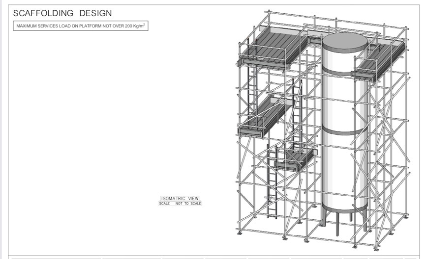 ออกแบบโครงสร้างงานก่อสร้าง เขียนแบบโครงสร้าง scaffolding