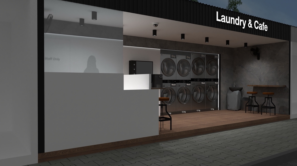 รับออกแบบร้านอาหาร Laundry & Cafe ออกแบบร้านค้าสวยๆ ตกแต่งร้านค้าให้ดูดีทันสมัย พร้อมบริการรับรีโนเวทร้านเก่าให้เป็นร้านใหม่ ร้านซักผ้าหยอดเหรียญและร้านกาแฟ ร้านอาหารเชียงใหม่ ออกแบบร้านกาแฟน่ารักๆ