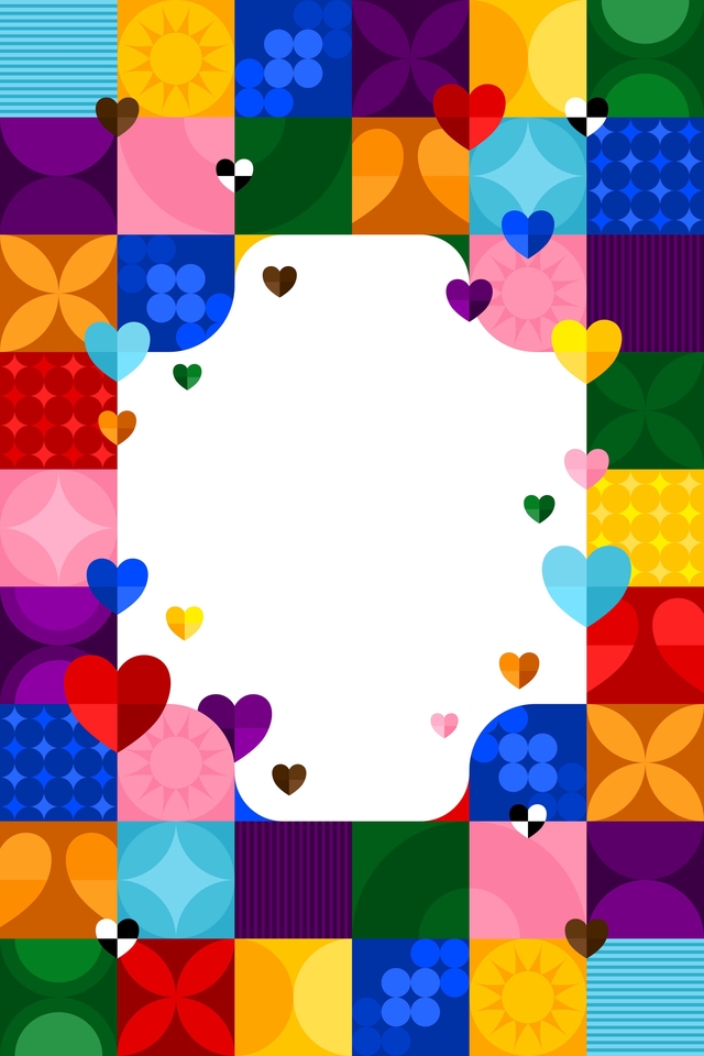 วาดภาพประกอบสีสันสดใส สไตล์โมเดิร์น เหมาะสำหรับการ์ดหรือปกหนังสือ