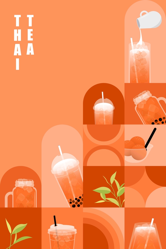 วาดภาพประกอบชาไข่มุก รับวาดภาพดิจิตอลเพ้นท์