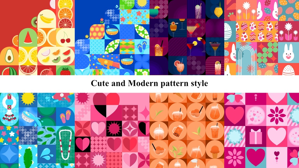 วาดภาพประกอบสไตล์น่ารักทันสมัย ลายเส้นสีสันสดใส