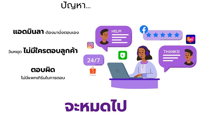 รับตอบแชทลูกค้า ดูแลเพจ facebook 24/7