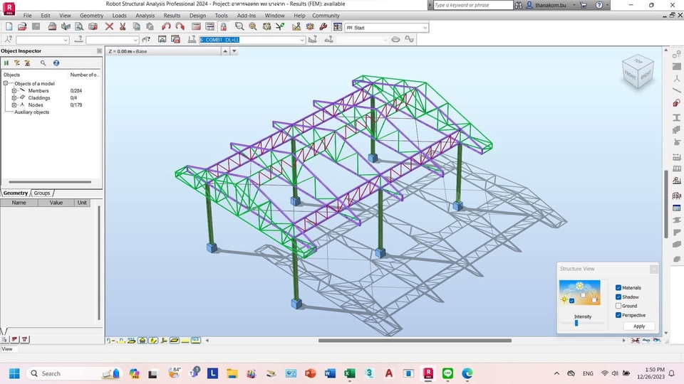 งานออกแบบโครงสร้างหลังคาจอดรถ