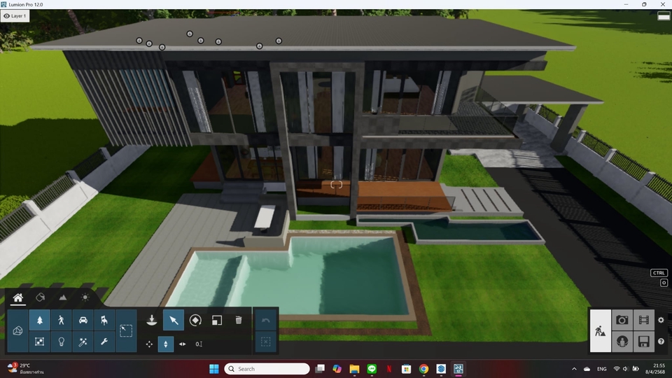 รับทำโมเดลบ้าน3D ออกแบบบ้านสวย ตกแต่งภายใน