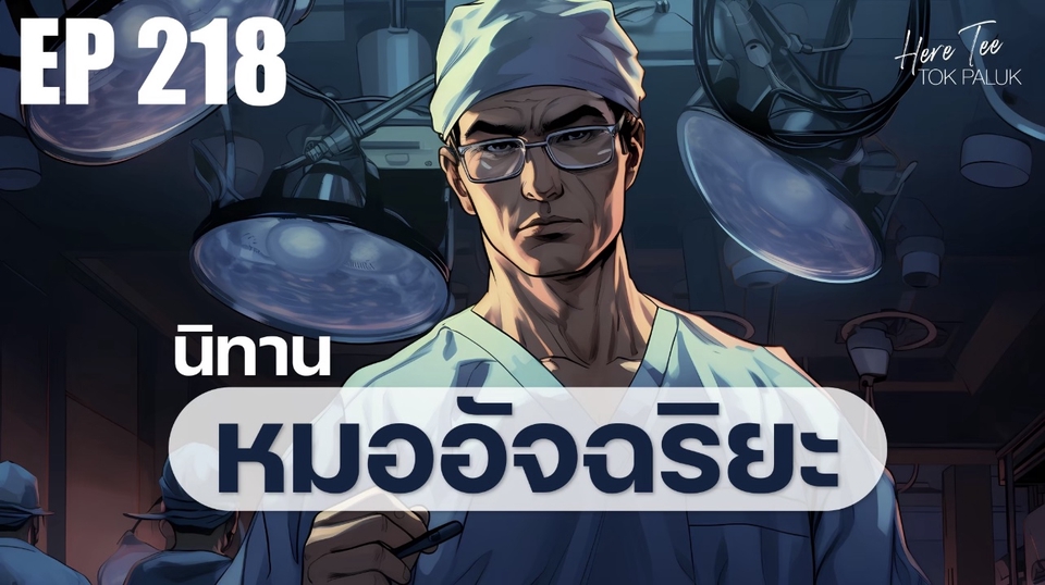 ออกแบบแบนเนอร์เว็บไซต์ EP218  Here Tee  ภาพปกหมอผ่าตัด