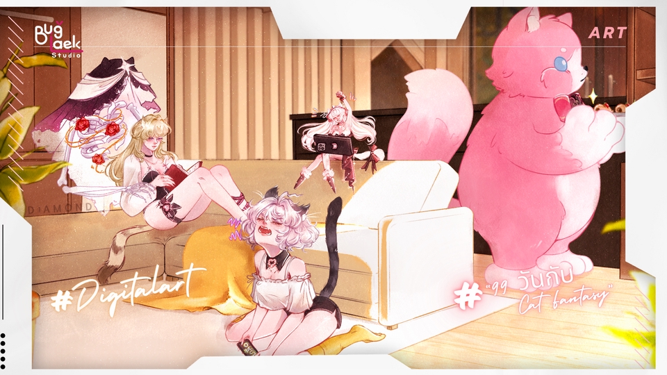 วาดภาพประกอบ - รับวาดรูปตามสั่ง (commission, fanart, OC, ปกนิยาย) - 2