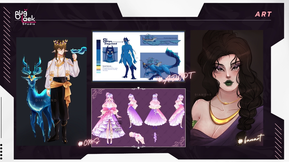 วาดภาพประกอบ - รับวาดรูปตามสั่ง (commission, fanart, OC, ปกนิยาย) - 4