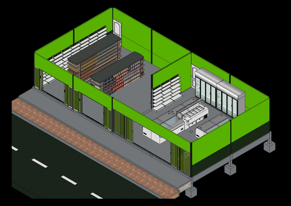 รับเขียนแบบร้านค้า ออกแบบโครงสร้างอาคารพาณิชย์ แบบก่อสร้างร้านค้า