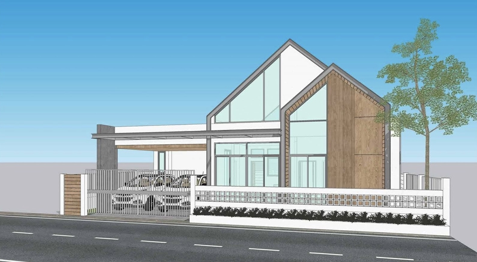 เขียนแบบวิศวกรรมและออกแบบโครงสร้าง - บ้านพักอาศัย คสล. 1 ชั้น (พื้นที่ 78 ตร.ม.) - 2