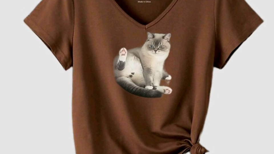 ลายสกรีนเสื้อรูปแมว