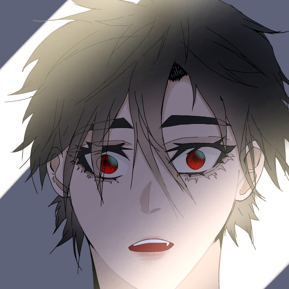 รับวาดรูปอนิเมะสไตล์มืด  ตาแดง  ภาพวาดการ์ตูน  วาดรูปการ์ตูน