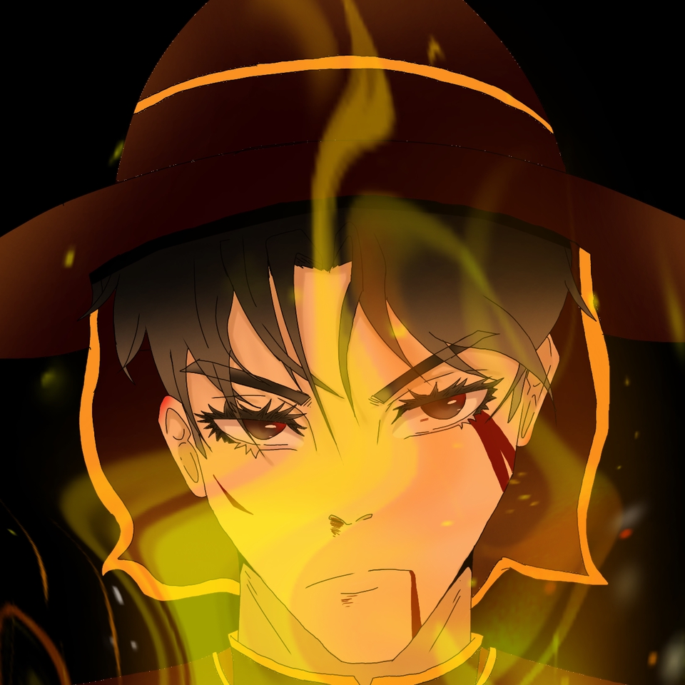 รับวาดรูปการ์ตูนอนิเมะสไตล์จีนโบราณ ไฟลุกทรงพลัง