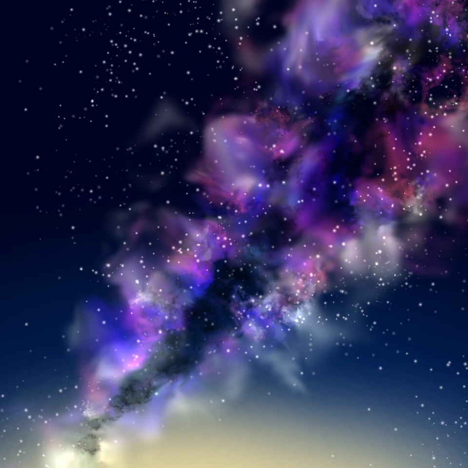 รับวาดรูปการ์ตูนภาพอวกาศสีสันสวยงาม สไตล์อนิเมะ