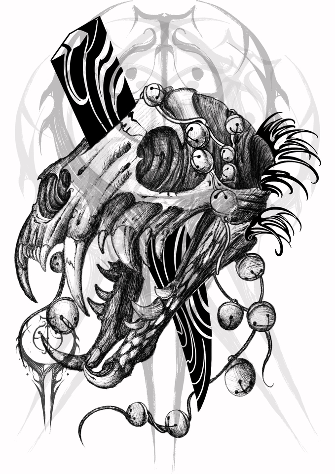 ออกแบบลายสัก แทททู - ออกแบบรอยสัก สไตล์ darkwork - 4