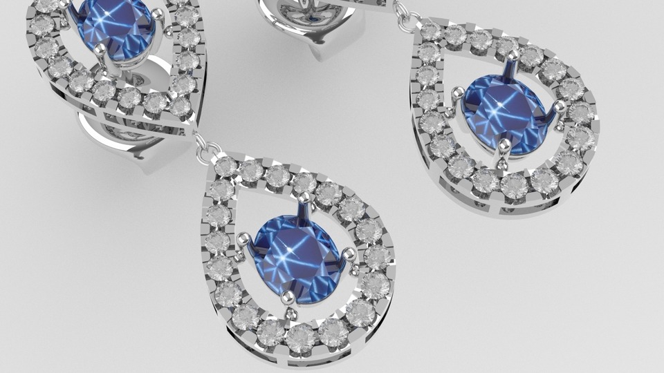 แบบ3D ต่างหูรีดีไซน์จากแหวนมรดกคุณแม่ เปลี่ยนของเก่าให้เป็นของเกร๋ พร้อมเพชรน้ำงามราคาเบาๆ