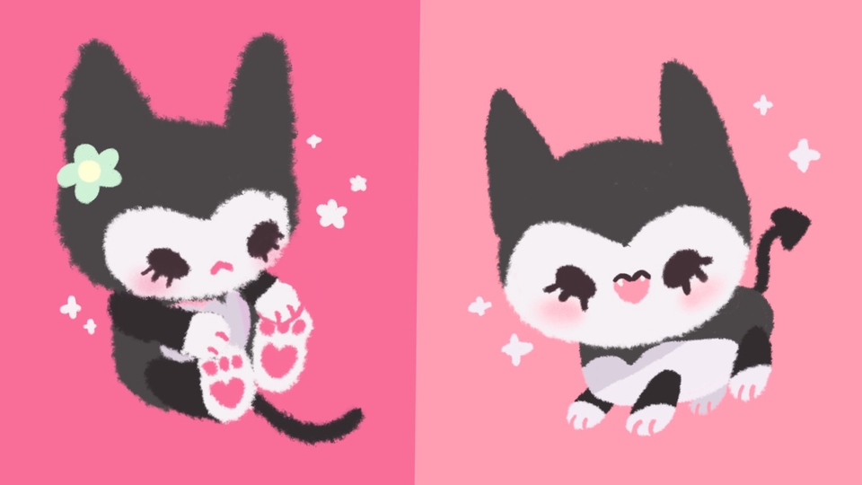 วาดภาพประกอบการ์ตูนน่ารักสไตล์ญี่ปุ่น