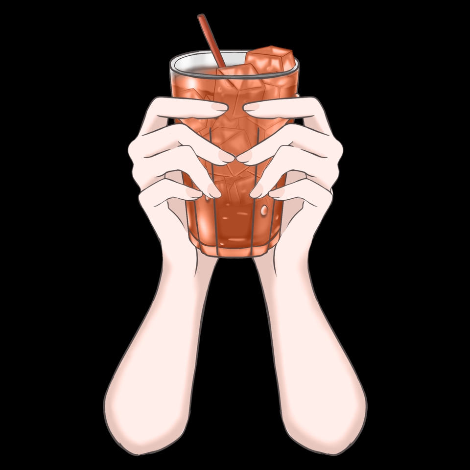 รับวาดภาพประกอบดิจิทัล เครื่องดื่มเย็น