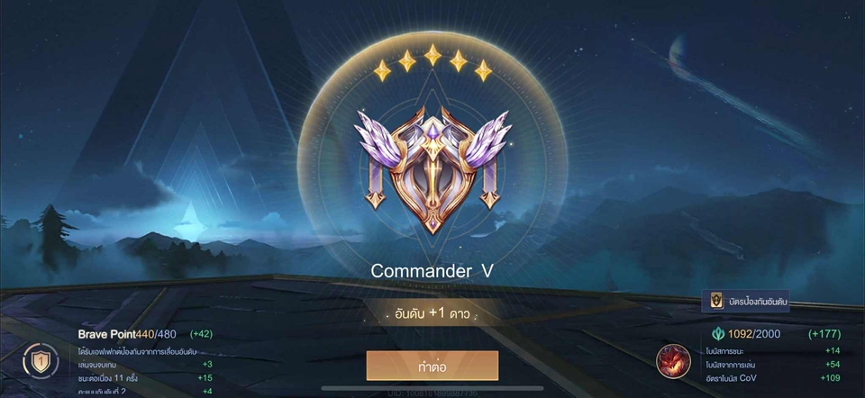 รับจ้างเล่นเกม - รับลงแรงค์ROVทุกแรงค์จนถึง Commander เหมาทุกแรงค์แค่ดาวละ15บาท - 2
