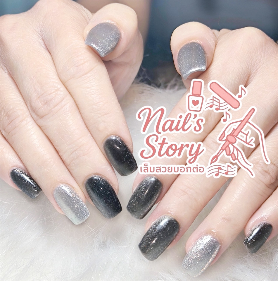 บริการทำเล็บที่บ้าน ทาเล็บเจลสีนู้ดประกาย รับทำเล็บมือสวย ช่างทำเล็บมืออาชีพ