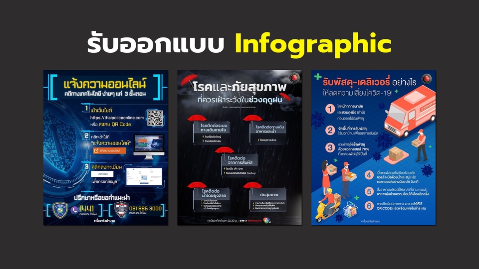 รับออกแบบ Infographic ตามสไตล์ที่ต้องการ