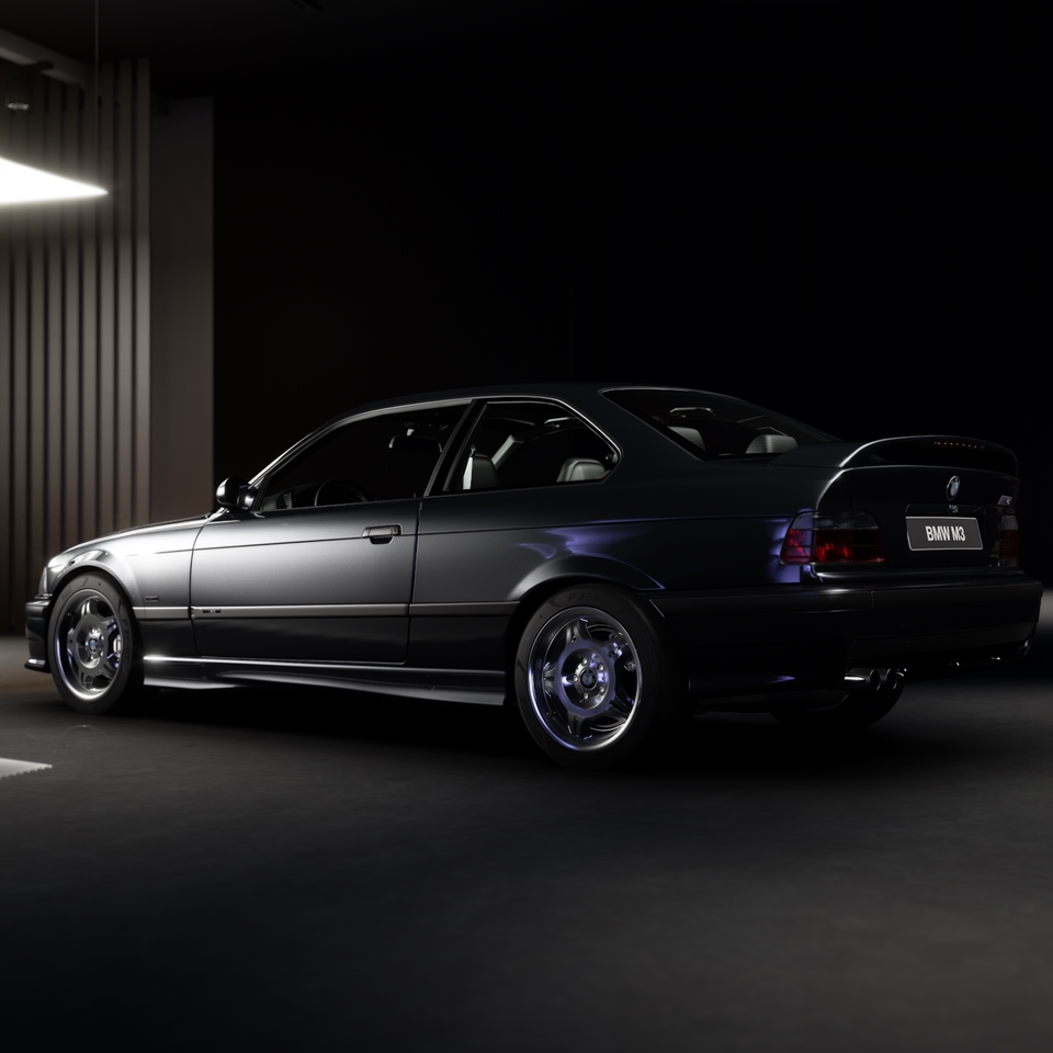 รับทำโมเดล3D รถBMW M3 High-quality 3D Packshot