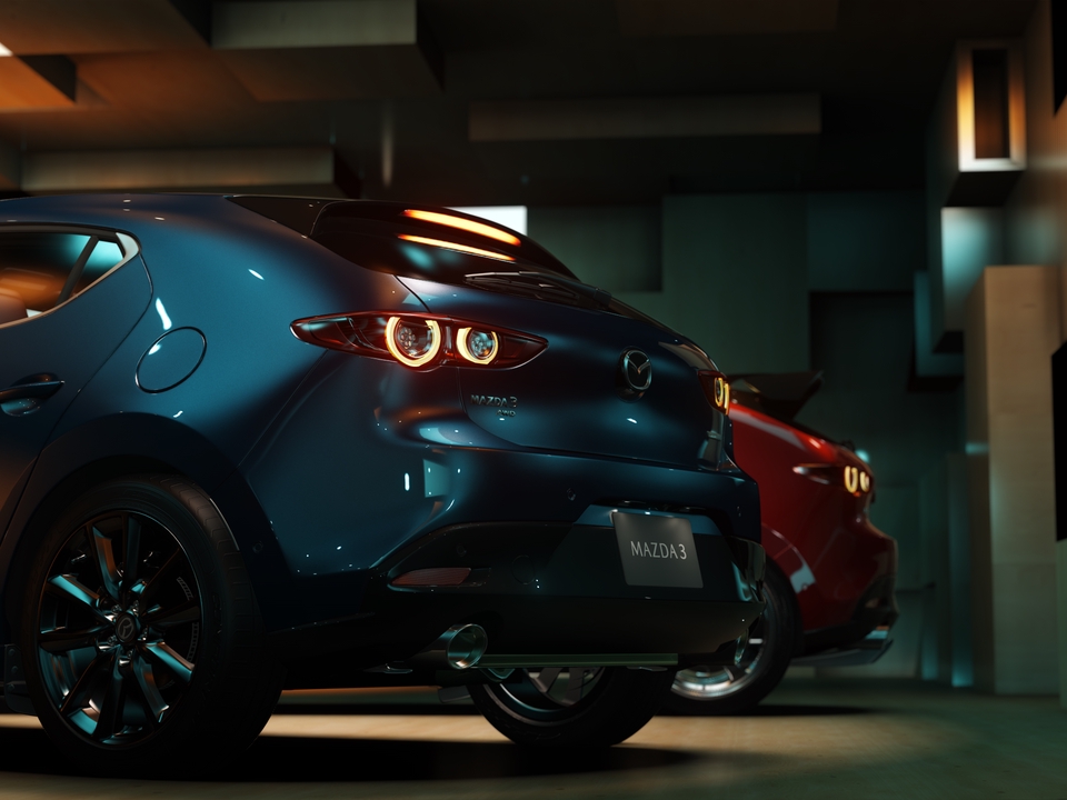 รับทำโมเดล 3D รถยนต์ Mazda3 คุณภาพสูง