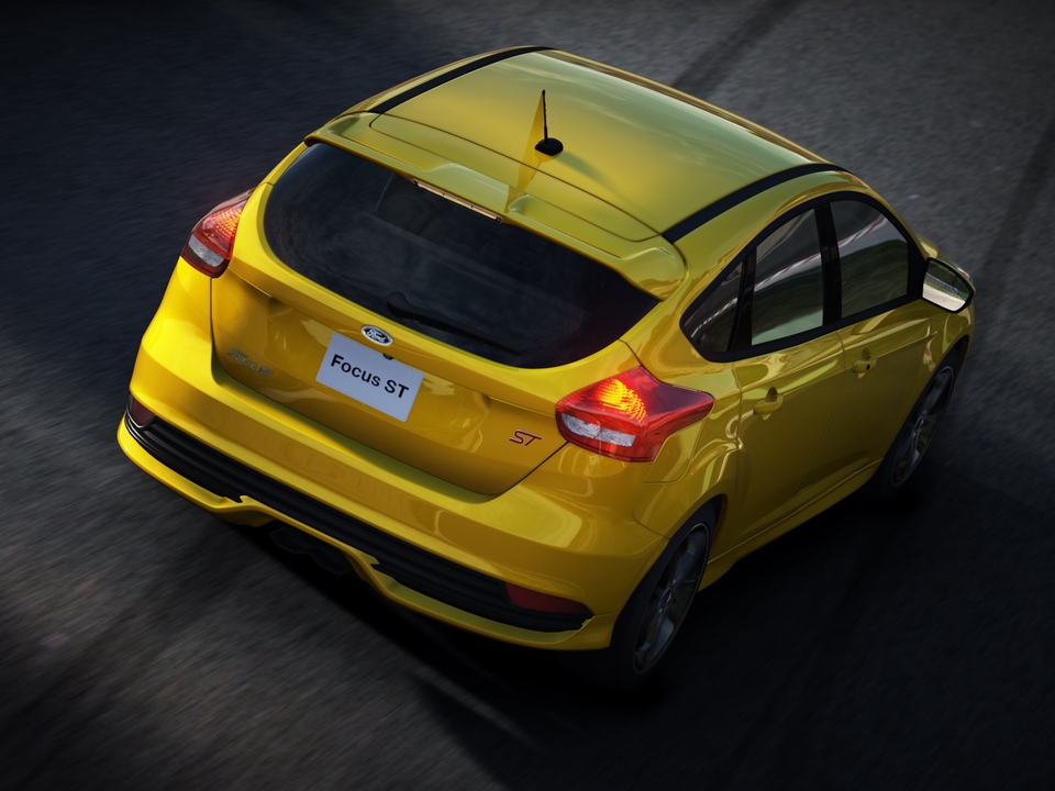 รับทำโมเดล3D รถยนต์ Ford Focus ST สีเหลือง