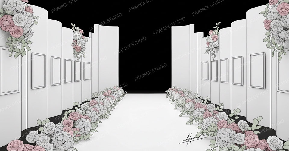 ทำแบคดรอปงานแต่งสวยๆ ดีไซน์หรูหรา พร้อมดอกไม้ประดับ สร้างบรรยากาศโรแมนติก
