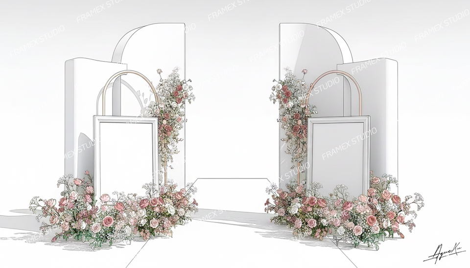 ทำ backdrop สวยๆ สำหรับงานแต่งงาน, รับทำ backdrop พร้อมดอกไม้ประดับ, ออกแบบ backdrop,