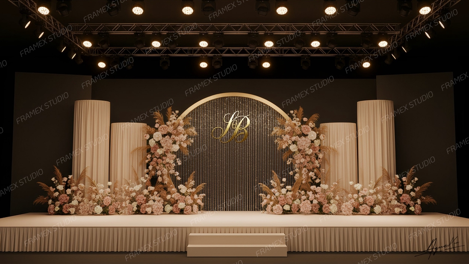 รับทำ backdrop งานแต่งงานสวยๆ