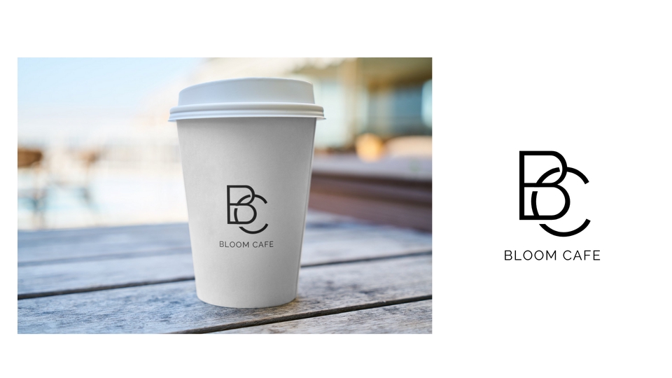 ออกแบบโลโก้ร้าน Bloom Cafe สไตล์มินิมอล โลโก้สวยหรูดูแพง