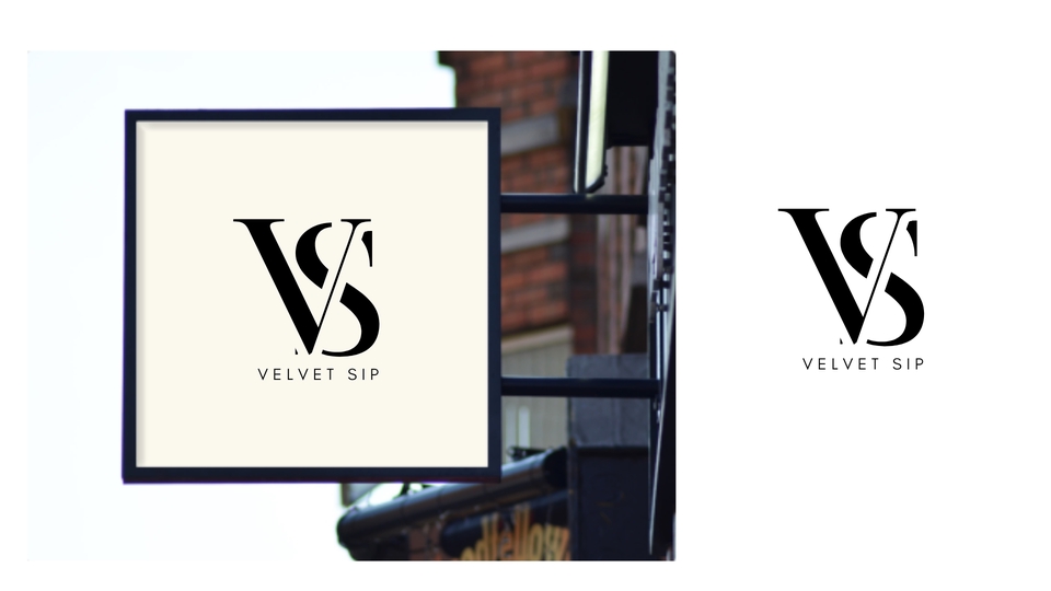 รับออกแบบโลโก้ Velvet Sip โลโก้เรียบหรูดูแพง ออกแบบโลโก้ร้านค้า