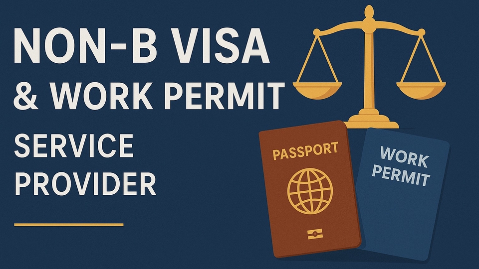 ให้บริการดำเนินการยื่นขอวีซ่า (Non-B) และใบอนุญาตทำงาน (Work Permit) สำหรับชาวต่างชาติในประเทศไทย