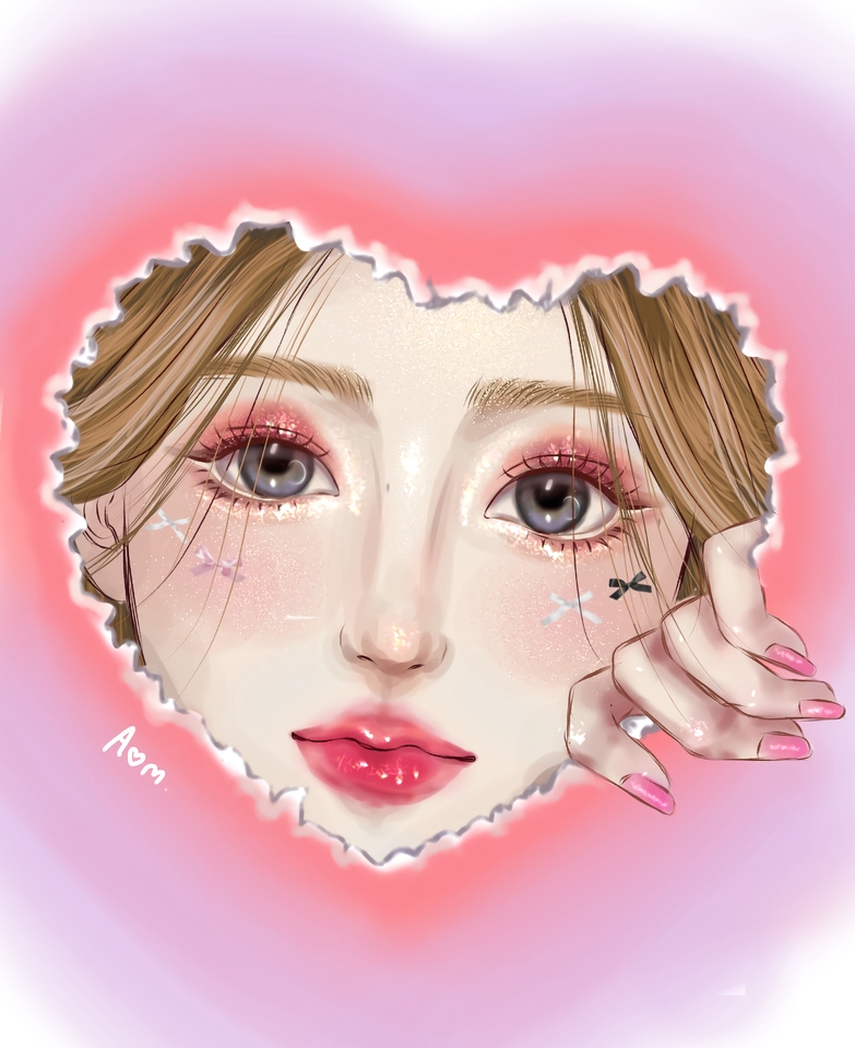 รับวาดรูปการ์ตูนอนิเมะน่ารักสไตล์มินิมอล ภาพวาดการ์ตูนสาวสวย