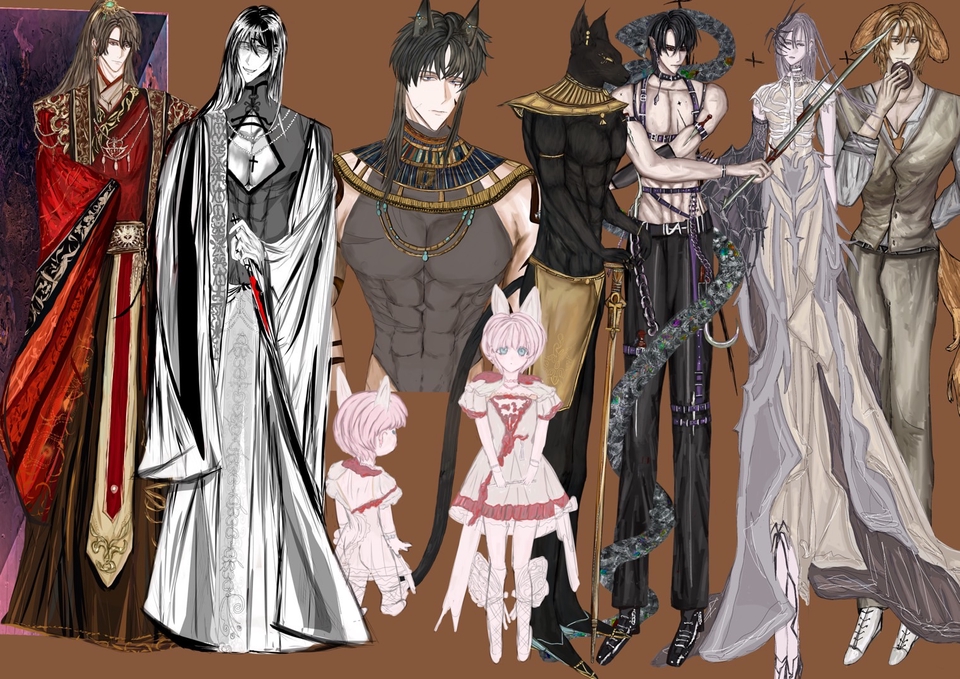 วาด/ออกแบบแพทเทิร์นเสื้อผ้า - character design - 2
