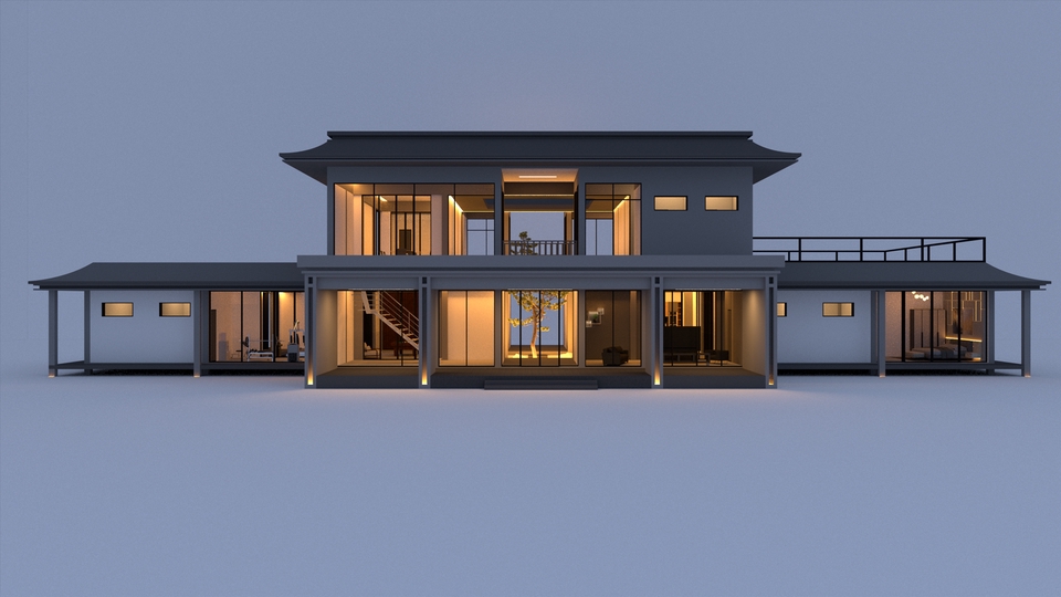 รับทำโมเดลบ้าน3D ออกแบบบ้านโมเดิร์น