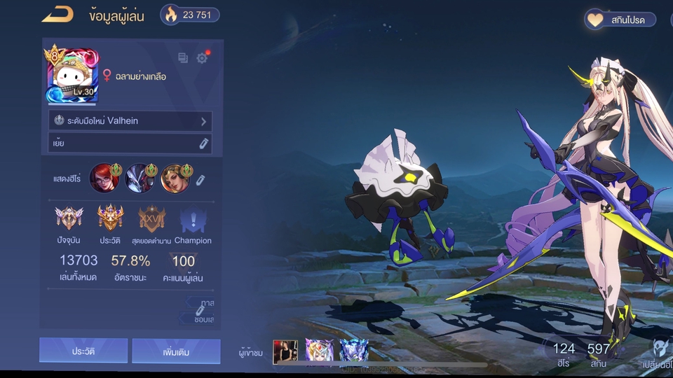 รูประบุจำนวนที่เล่นเกมและอัตราชนะของเจ้าของงาน