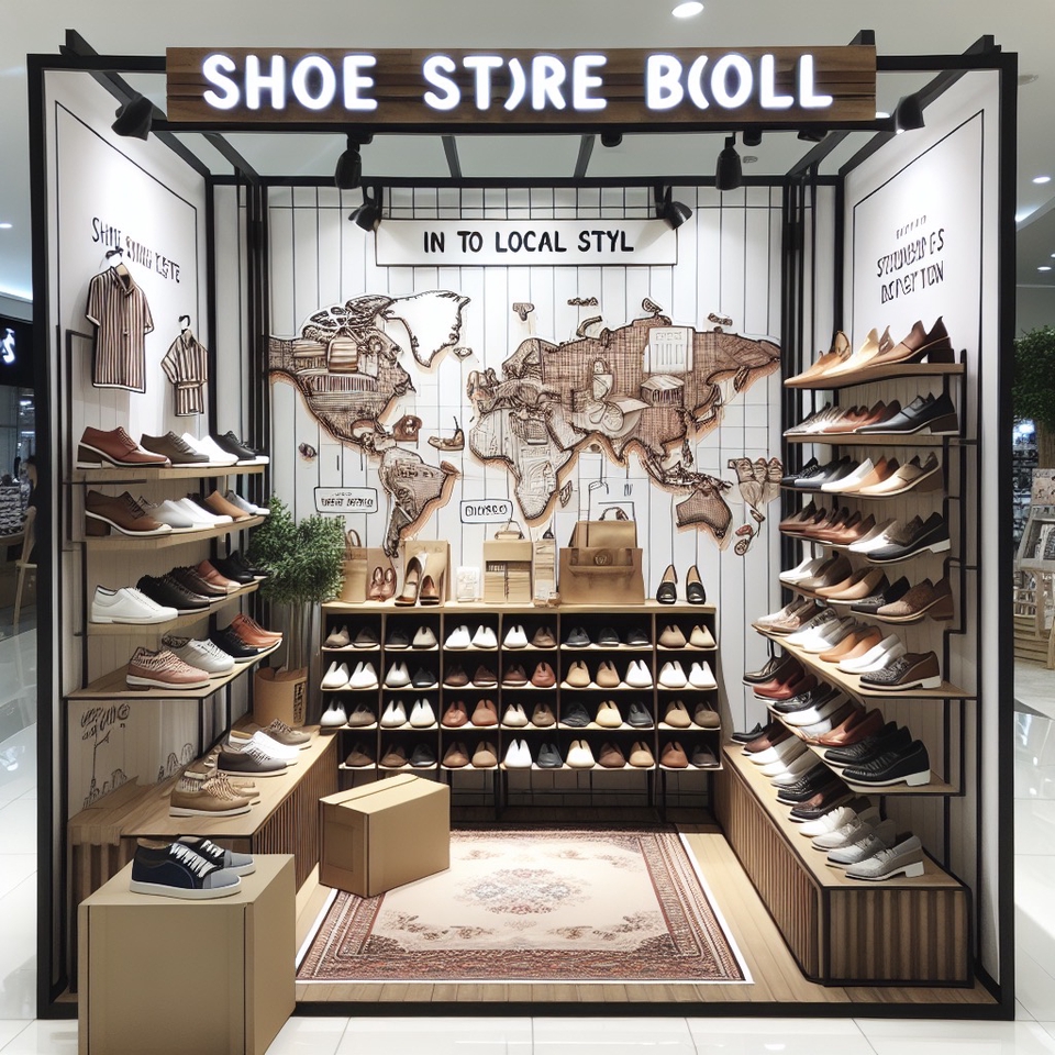 ออกแบบตกแต่งภายในร้านรองเท้า ตกแต่งร้านค้าสไตล์โมเดิร์น