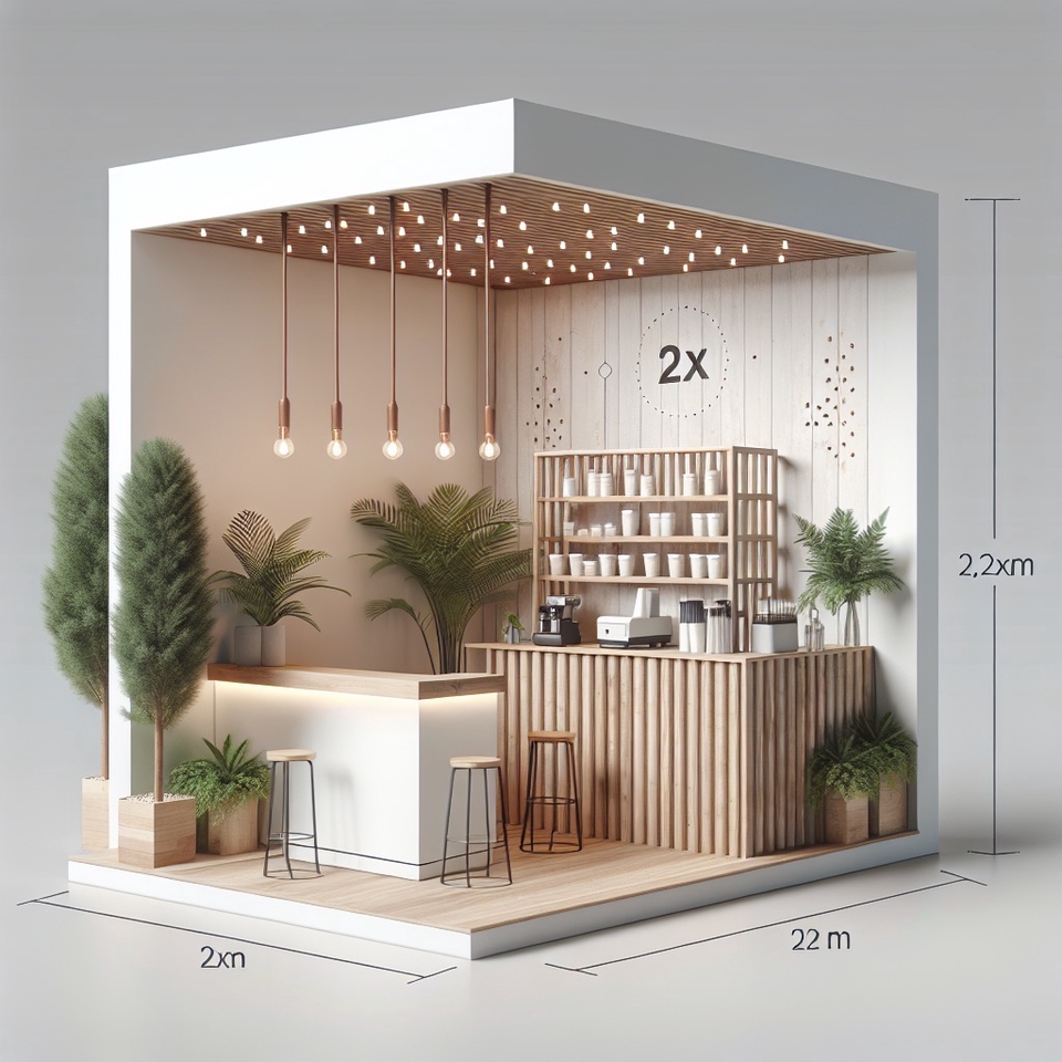 รับออกแบบบูธร้านกาแฟสวยหรู ออกแบบตกแต่งภายใน