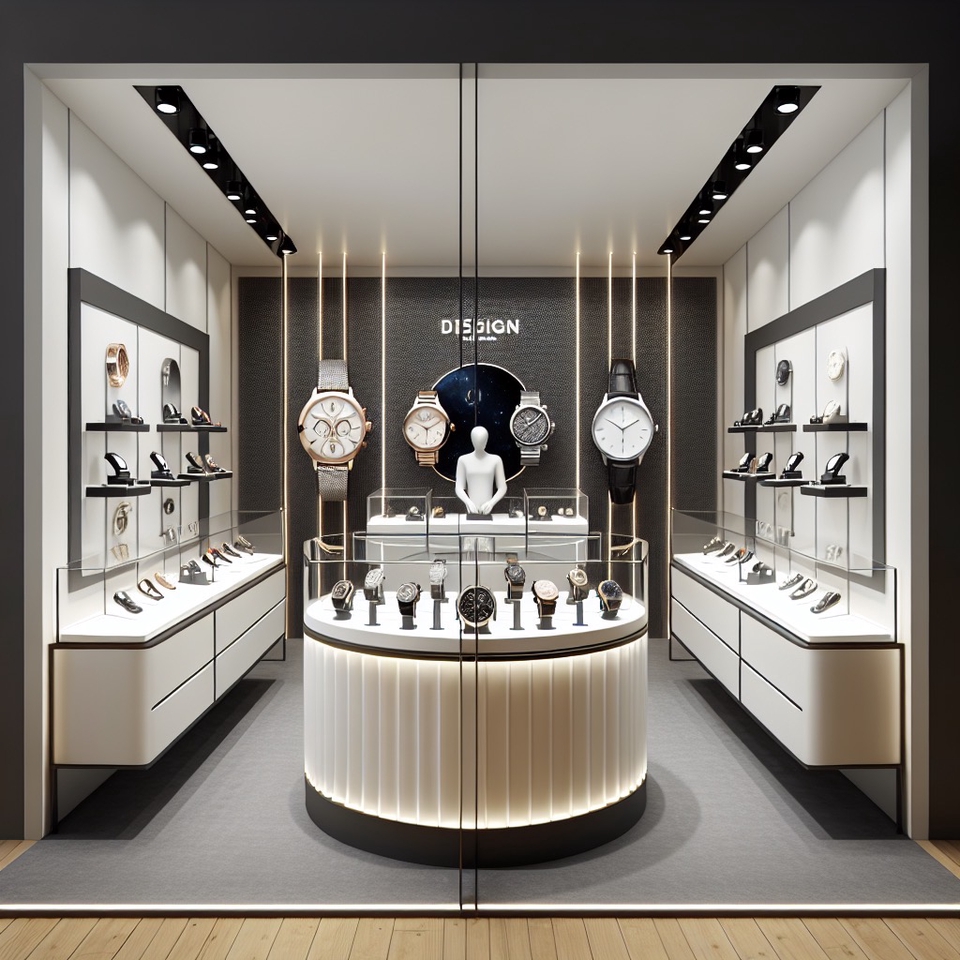 ออกแบบตกแต่งภายในร้านนาฬิกาหรู รับออกแบบร้านค้า