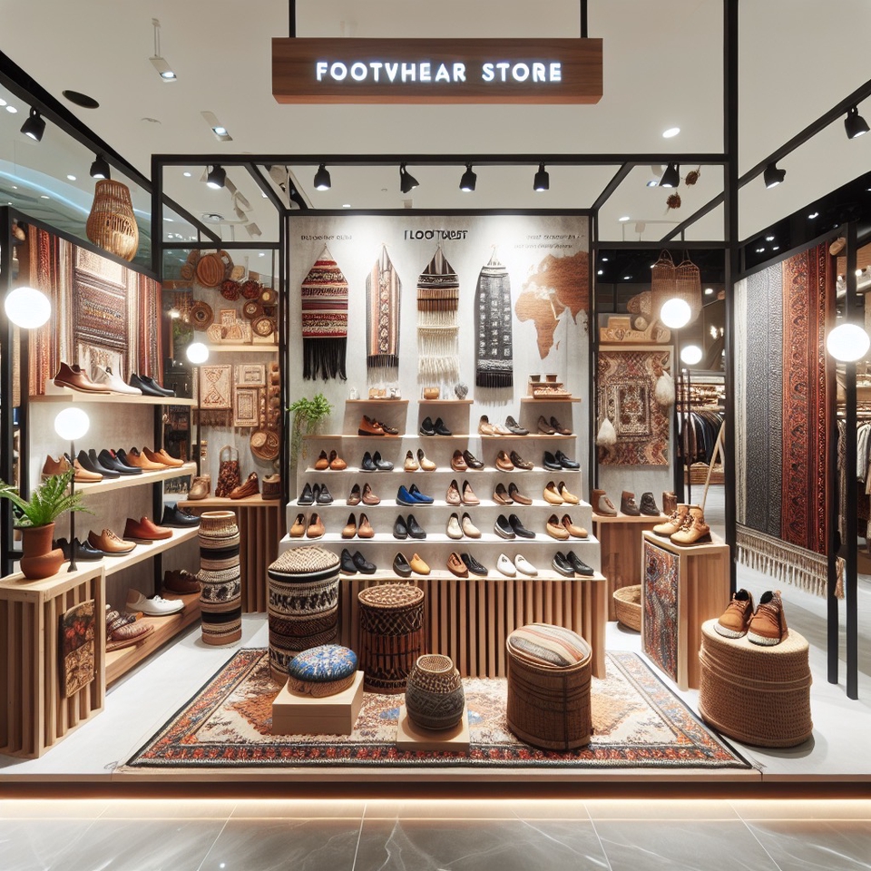 ออกแบบตกแต่งภายในร้านรองเท้าสไตล์เอเชียตะวันออกเฉียงใต้