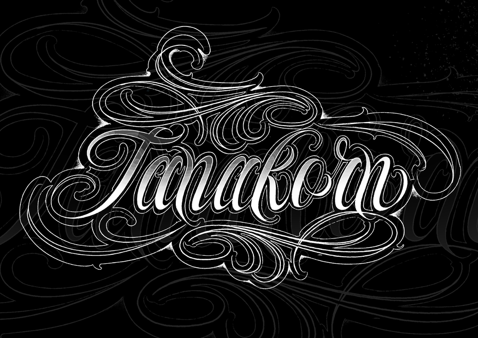 ออกแบบลายสัก แทททู - ออกแบบลายสัก calligraphy lettering - 5