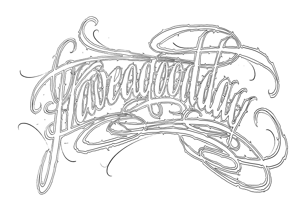 ออกแบบลายสัก แทททู - ออกแบบลายสัก calligraphy lettering - 19