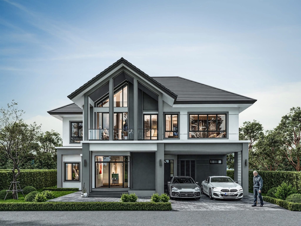 ออกแบบบ้าน3D perspective รับทำภาพ3มิติโมเดลบ้านสวย